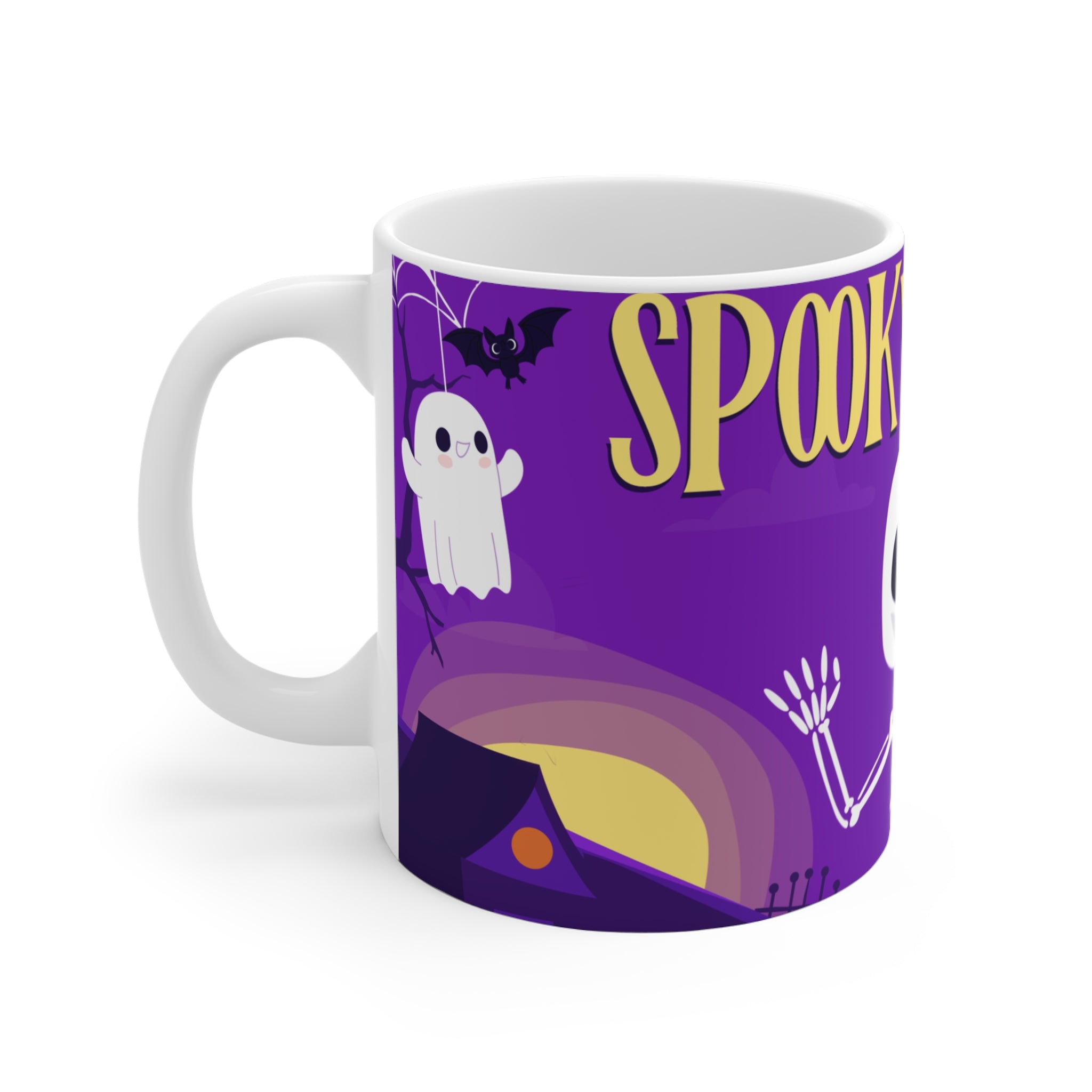 Spooky Night with Halloween Skeleton | Mug